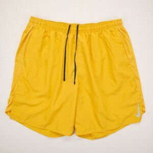 Nike Lined Running Shorts Mens 2XL Gold Stretch Athletic Performance BQ5923-743